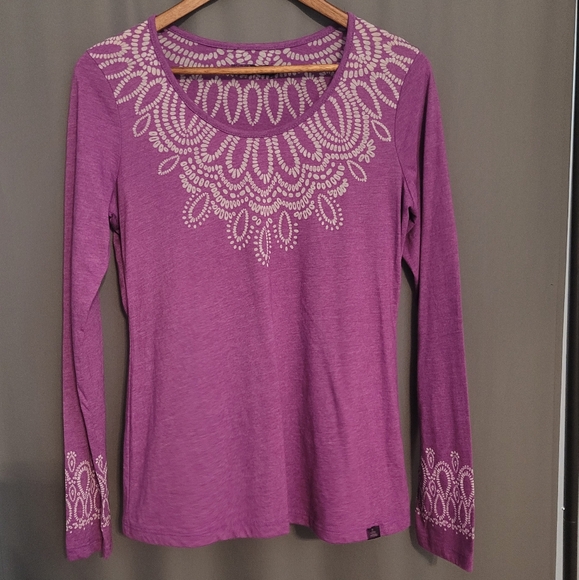 Prana | Chelsea Purple Long Sleeve Top with Mandala Print - Picture 3 of 5